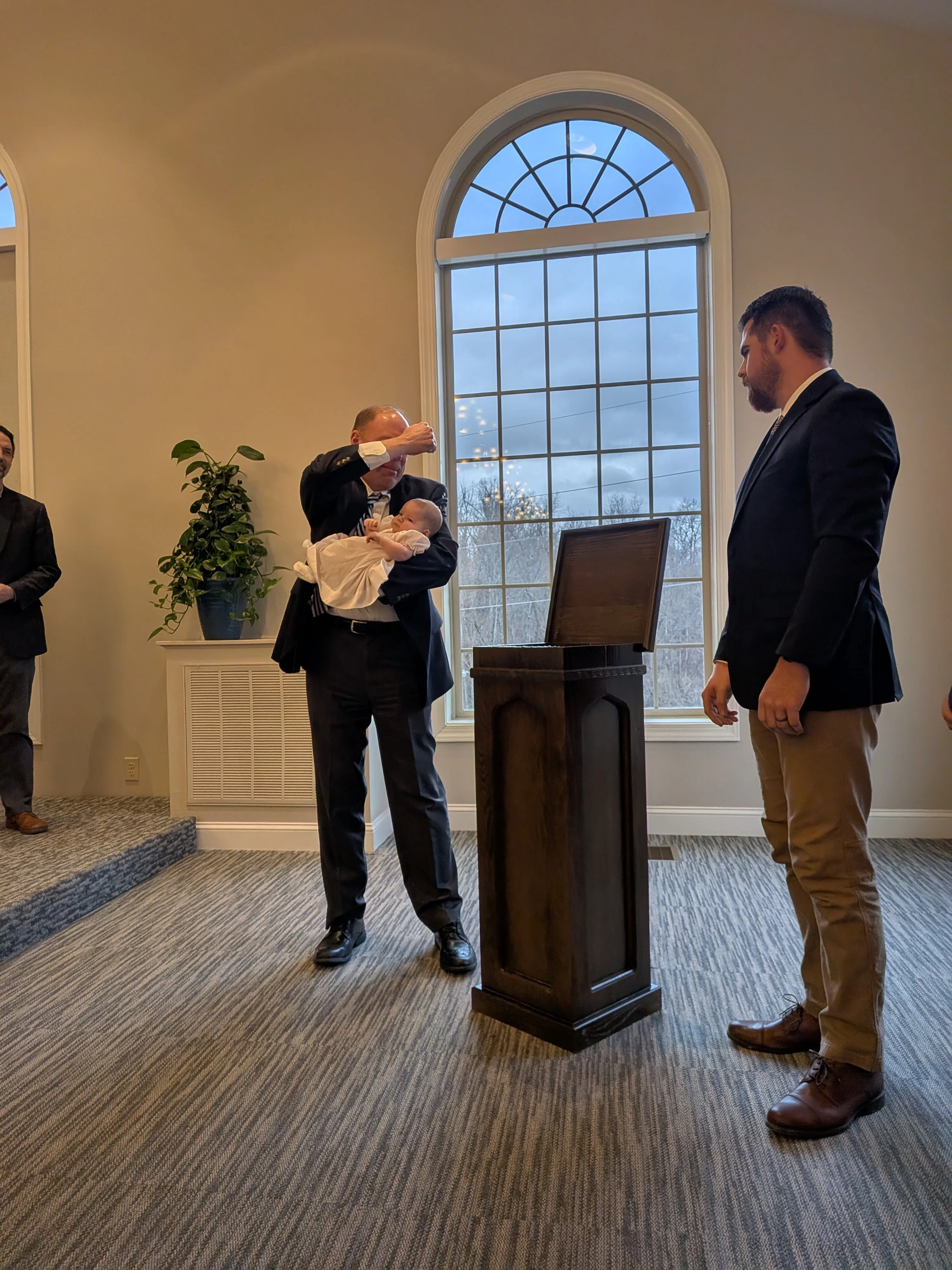 Infant baptism in the sanctuary